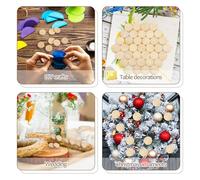 MAGICLULU 100 Pcs Natural Wood Circles Unfinished Rounds for Crafts DIY Painting and Decoration Wood Slices for Creative Projects Scale Art Activities