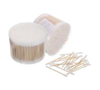 MAGICLULU 1000pcs Dual-ended Cotton Swabs Spiral round Pointed Heads Wooden Sticks Soft Cotton Tips for Ear Cleaning Makeup Application Travel Use