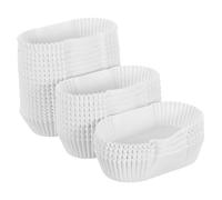 MAGICLULU 1000pcs Oval Baking Cupcake Liners Non-Stick White Paper Cake Cups Disposable Loaf Pan Holders for Baking Mini Cupcakes Bread Cakes Versatile Kitchen Use
