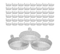 MAGICLULU 100pcs Aluminum Weighing Boats Lab Weight Pan Silver Aluminum Foil Stacking Easy Transport Surface Plate for Mixing Analysis Sample Preparation