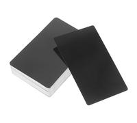 MAGICLULU 100pcs Blank Aluminum Business Cards Engraved Metal Cards for DIY Nameplates Door Plates Trophy Plaques Desk Tags Black Smooth Surface