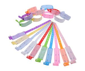 MAGICLULU 100pcs Disposable Medical Id Wristbands Plastic Admission Writable Nursing Bracelets Adjustable Fit Soft Hypoallergenic Material for Hospital Admissions and Urgent Scenarios