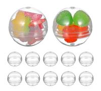 MAGICLULU 100pcs Empty Clear Round Capsules 28MM Plastic Hanging Balls Fillable Ornament Ball Fillable Balls Bulk Claw Machine Capsules Small Round Capsules for Party Favor Prize Vending Machine