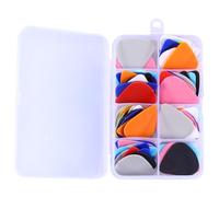 MAGICLULU 100pcs Guitar Ukulele Picks Plastic Plectrums for Acoustic Guitar Boxed of Ukulele Picks for Music Practice Assorted style