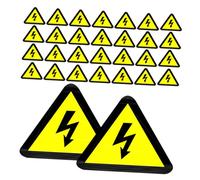 MAGICLULU 100pcs High Voltage Warning Stickers Yellow Triangle Adhesive Safety Decals for Homes and Offices Easy to Install Electrical Danger Signs