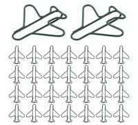 MAGICLULU 100pcs Metal Airplane Paper Clips Cute Small Green Novelty Clips for Office, School, Scrapbook, and Craft Use