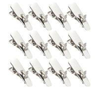 MAGICLULU 100pcs Mini Metal Alligator Clips Clamps Silver Tone Mini Spring Clamp Alligator Clips for Crafts Xmas