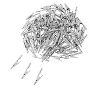 MAGICLULU 100pcs Mini Metal Alligator Clips for Crafts Small Spring Clamps for Label and Note Holding Installation Quick Setup for Furniture and Sign Displays