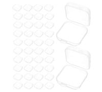 MAGICLULU 100Pcs Portable Mini Jewelry Storage Boxes with Hinged Lids, Small Square Organizer Case 3.5X3.5X1.7Cm for Travel and Bead Craft Storage