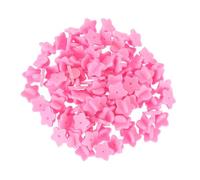 MAGICLULU 100PCS Practical Star-Shaped Pin Backs with Tie Tacks Plastic Lapel Badge Holders for Uniforms and Badges Lightweight Pink Brooch Backings for Conference and Daily Use