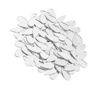 MAGICLULU 100pcs Raindrop Mirror Sticker Lamp Holder Sockets Water Drop Mirror Wall Stickers Decor Themed Power Line Ceiling Christmas Tree Artificial Portable Basket Plush Acrylic Silver