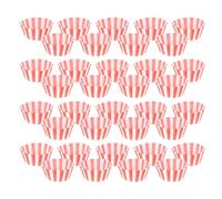 MAGICLULU 100pcs Red and White Stripes Cupcake Liners Cake Cups Paper Oven Safe Not Easy to Deform Unique Design Bright Color for Friends Who Love Baking at Anniversaries and Welcome Parties