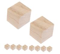 MAGICLULU 100pcs Small Unfinished Wood Blocks Solid Wooden Cubes with Smooth Rounded Edges for Creative Building Math Learning DIY Educational