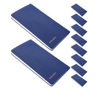MAGICLULU 10pcs A6 Blue PU Budget Planner Book with Bill Organizer and Daily Expense Tracker Notebook for Personal and Household Finance Management