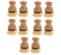 MAGICLULU 10pcs Bamboo Handle Dish Brush Kitchen Scrub Brush for Washing Dishes in Sink