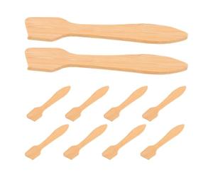 MAGICLULU 10pcs Beauty Skin Spoon Makeup Spatula Bamboo Material Elegant Sl esign Gentle on Skin Even Application for Facial Cleansing Routines