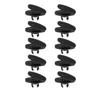 MAGICLULU 10pcs Black 10mm Microphone Clip Adapter for Condenser and Lavalier Mics, Rotatable Mic Holder Clips for Shirt Lapel, Suitable for Live Events and Podcast Accessories