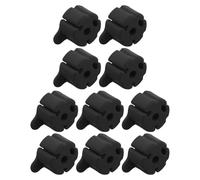 MAGICLULU 10pcs Black Silicone Fishing Rod Holder Clips Stretchable Rod Straps Universal Boat and Telescopic Pole Ties for Family Fishing Trips and Outdoor Gear