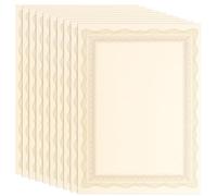 MAGICLULU 10pcs Blank Certificate Paper Certificate Inner Paper A4 Size Printable Portable Size Khaki Rounded Corners Award for Office and School Use