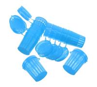 MAGICLULU 10pcs Blue Plastic Bait Cage Set for Crab, Shrimp, and Earthworm - Fishing Feeder Basket for Crawfish, Minnow, and Catfish - Bait Storage Trap for Freshwater Fishing