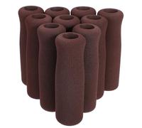 MAGICLULU 10pcs Brown Eva Foam Walking Cane Handle Cushions Non-Slip Replacement Grips for Seniors Mobility Aids Hand Grip Covers Suitable for Walking Sticks and Crutches