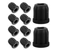 MAGICLULU 10pcs Caster Sleeve Inserts Caster Stem Socket Inserts Caps Plastic Material Easy to Use Prevent Breakage Black Colour Replacement for Office Chair Wheels