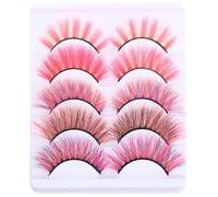 MAGICLULU 10pcs Colourful False Eyelashes Dramatic Long Artificial Hair Lashes for Daily Use and Nightlife, Can be Worn Overnight a Bold and Vibrant Look