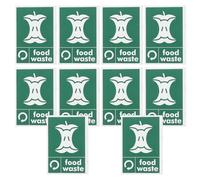 MAGICLULU 10pcs Creative Green Recycling Stickers for Trash Bins with Easy Removal and Peel-Resistant Adhesive, for Raising Awareness About Waste Sorting and Recycling in Public Campaigns