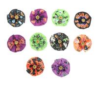 MAGICLULU 10pcs Dog Collar Flowers Pet Collar Accessories Polyester Decorative Flower for Halloween Photography Props for Pets Random Color