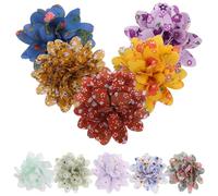 MAGICLULU 10pcs Dog Flower Collar Bow Ties Lace Pet Headpiece