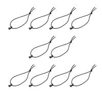 MAGICLULU 10pcs Elastic Strap Hook Sturdy Nylon Material for Securing Loose Straps and Cords Easy to Use and Remove for Outdoor and Hiking Activities