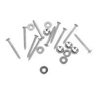 MAGICLULU 10PCS Electric Bass Guitar Neck Joint Bushings Bolts with Built Washer Silver Ferrules for Neck Plate Fixation Compatible with Various Guitars and Basses Requires Counter Bore