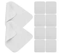 MAGICLULU 10pcs Eyeglass Lens Cleaning Cloth Suede Microfiber Eyewear Cleaning Cloth for Eyeglasses, the Go and Office Use, Washable Reusable, Light Grey