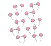 MAGICLULU 10pcs Gray Mouse Ears Headbands for Halloween Cosplay Lightweight Comfortable Hairband for Carnival Christmas Party Decorations for Group Coordination and Fun