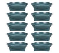 MAGICLULU 10pcs Green round Flower Pots Plastic Nursery Containers with Optimized Drainage for Indoor Plants Portable Mini Planter Pot Suitable for Cemetery and Nursery Use