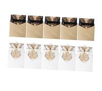 MAGICLULU 10Pcs Halloween Party Invitation Cards with Spider Web Design Envelopes and Decorative Bows Black White Creative Hollow Pattern for Festive Party Favors and Invitations