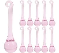 MAGICLULU 10pcs Hanging Crystals Ornament Pink Colored Optical Crystal Glass Multi-purpose Super Sparkle Chic Pendant for Christmas Trees Curtain Decoration