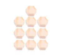 MAGICLULU 10Pcs Hexagon Wood Block Pine Wooden Craft Plank 1.97In for Easy to Write Easy to Draw Handmade Art Projects