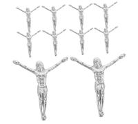 MAGICLULU 10pcs Men's Solid Crucifix Pendant: Retro Metal Necklace Cross Charm - Classic Religious Jewelry Decoration For DIY Accessories