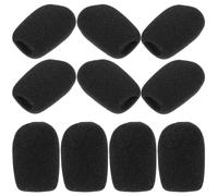 MAGICLULU 10pcs Microphone Foam Covers Windscreens, 55x38x16mm Standard Handheld Mic Windscreen, Replacement Sponge Caps for Stage and Headset Microphones, Noise Reduction Accessory for Live