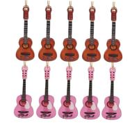 MAGICLULU 10pcs Mini Acoustic Guitar Ornaments Christmas Tree Decorations Party Favors for Festivals Celebrations Lightweight Compact Design for DIY Projects