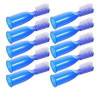 MAGICLULU 10pcs Mini Prison Finger Toothbrushes with Soft Bristles for Safe Oral Cleaning in Correctional Facilities Portable Plastic Half-Finger Design for Hospitals and Travel