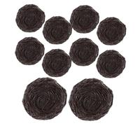 MAGICLULU 10pcs Mini Resin Bird Nests with Realistic Eggs Lifelike Artificial Birds Ornaments for Garden Home Decor Easter Crafts and Spring Decoration