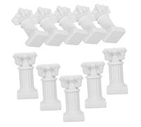 MAGICLULU 10pcs Mini Roman Pillar Candle Holders Resin Sturdy Greek Column Stands Lightweight Wedding Table Decor Accent for Home Party Anniversary Celebration