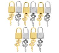 MAGICLULU 10Pcs Mini Vintage Padlocks with Keys, Small Metal Pirate Lock Set for Luggage, Backpacks, Diary Boxes, Suitable for Travel and ’ Treasure Chests
