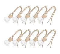 MAGICLULU 10pcs Perfume Bottle Pendant Car Aromatherapy Bottle Auto Perfume Diffuser Creative Unique Shape Colored Glaze with Wooden Cork for Car Interior Decoration
