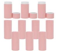 MAGICLULU 10pcs Pink Kraft Paper Tea Storage Boxes with Lid 50ml round Paper Tubes Organizer for Tea Bags Packaging Set