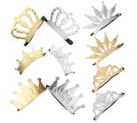 MAGICLULU 10pcs Princess Crowns Tiara Headpieces Lightweight Fabric Material with Elegant Design, for Weddings and Special Occasions, Birthday Accessories for Little