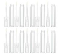MAGICLULU 10pcs Refillable Plastic Lip Gloss Bottles 5ml Portable Lip Color Containers with Wand Tubes for Beginners and DIY Makeup Enthusiasts