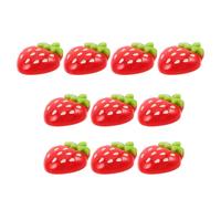 MAGICLULU 10pcs Resin Strawberry Magnets for Fridge, Cute Fruit Shaped Decorative Refrigerator Magnets with Fade-resistant and Secure Attachment, for Office and Magnetic Boards